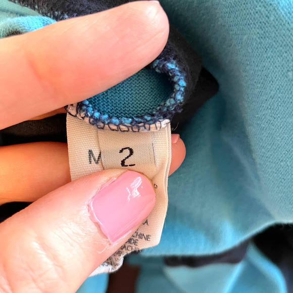 M.D.S. Stripes Striped Button Front Maxi Dress In Blue Size Medium - Picture 16 of 16